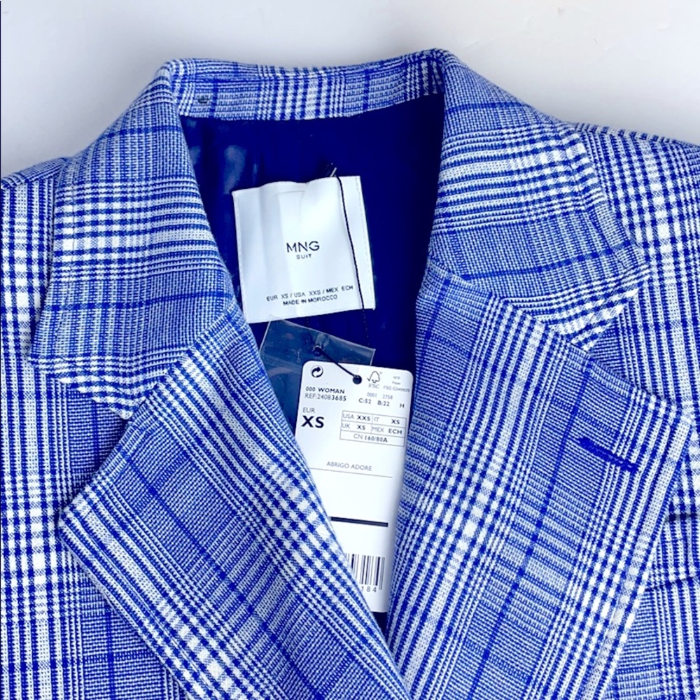 MANGO Checked Structured Coat - Picture 10 of 11